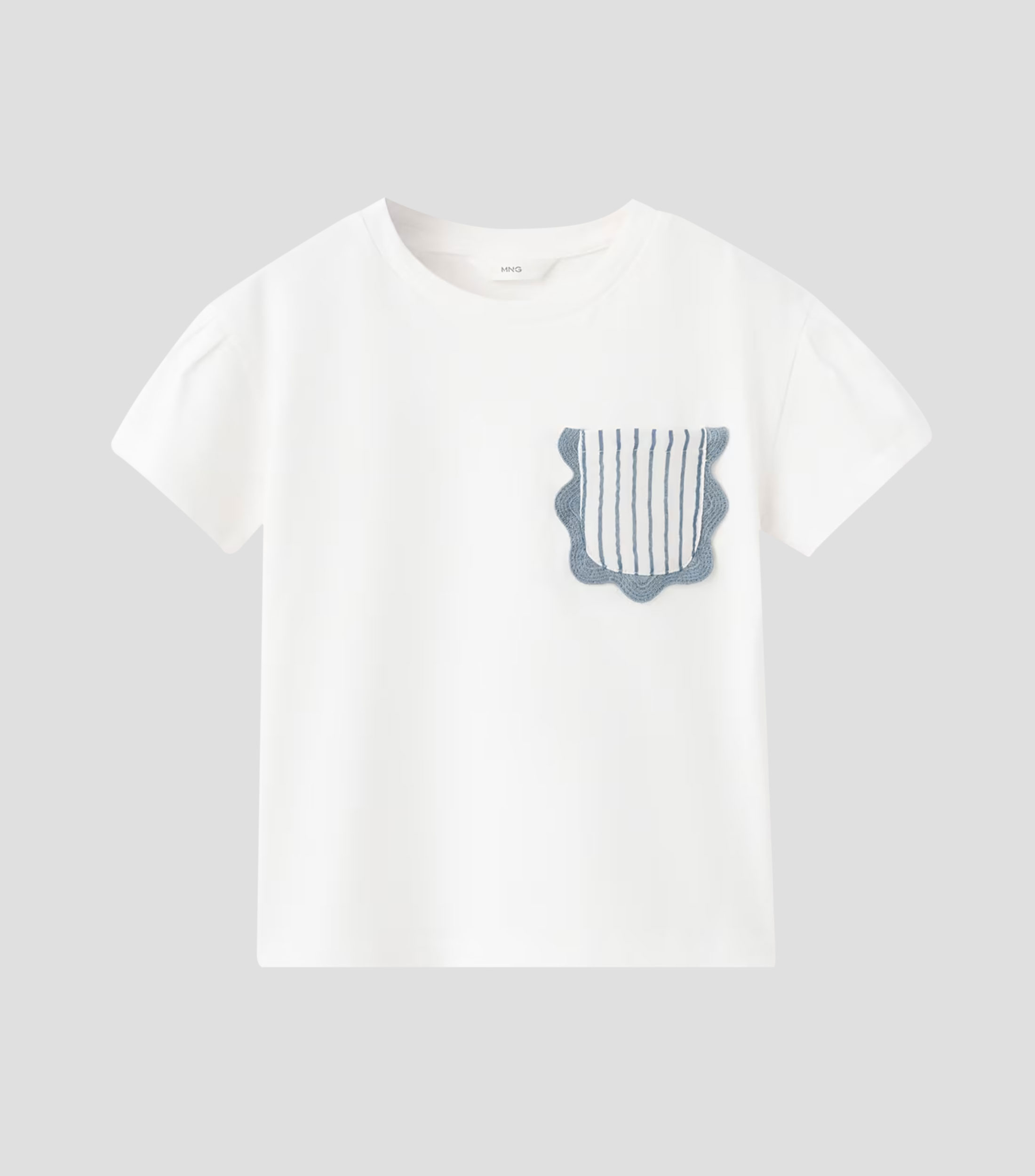 Playera cuello redondo manga corta lisa Niña
